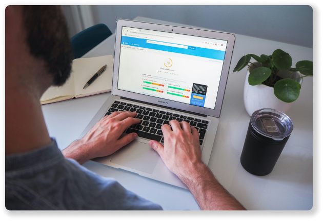 man using Google's page speed insights to optimize website